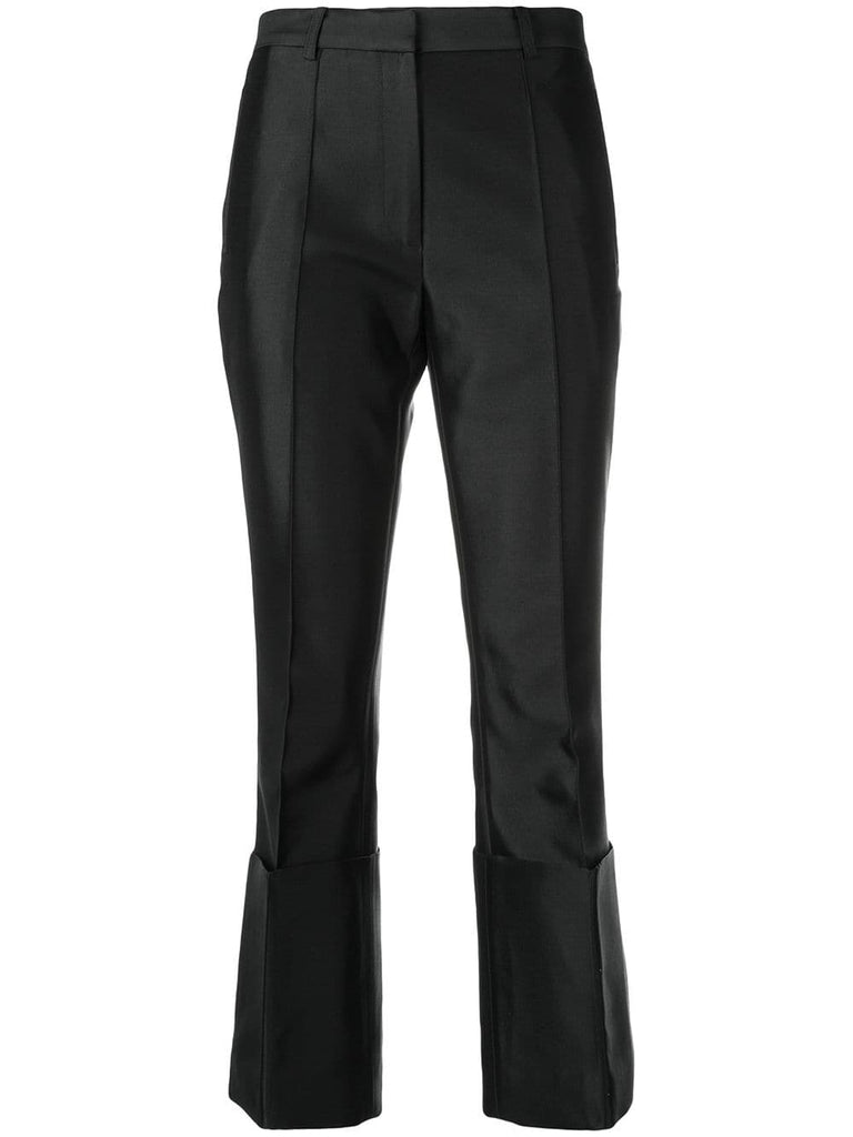 cropped slim-fit trousers