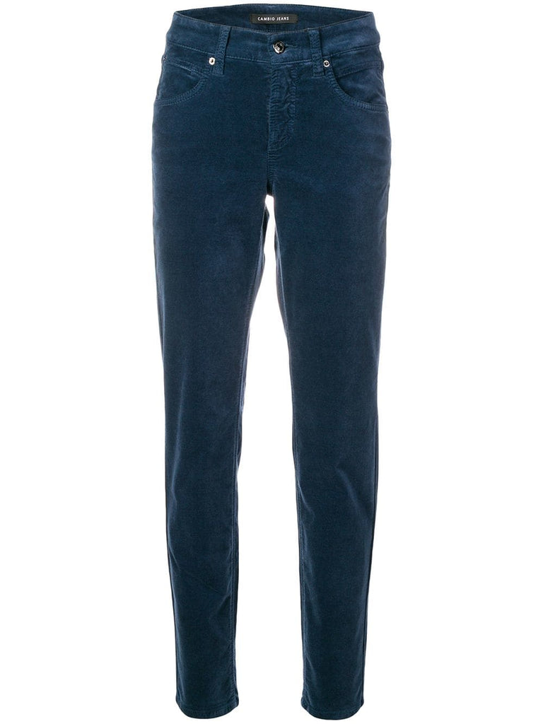 velvet skinny trousers