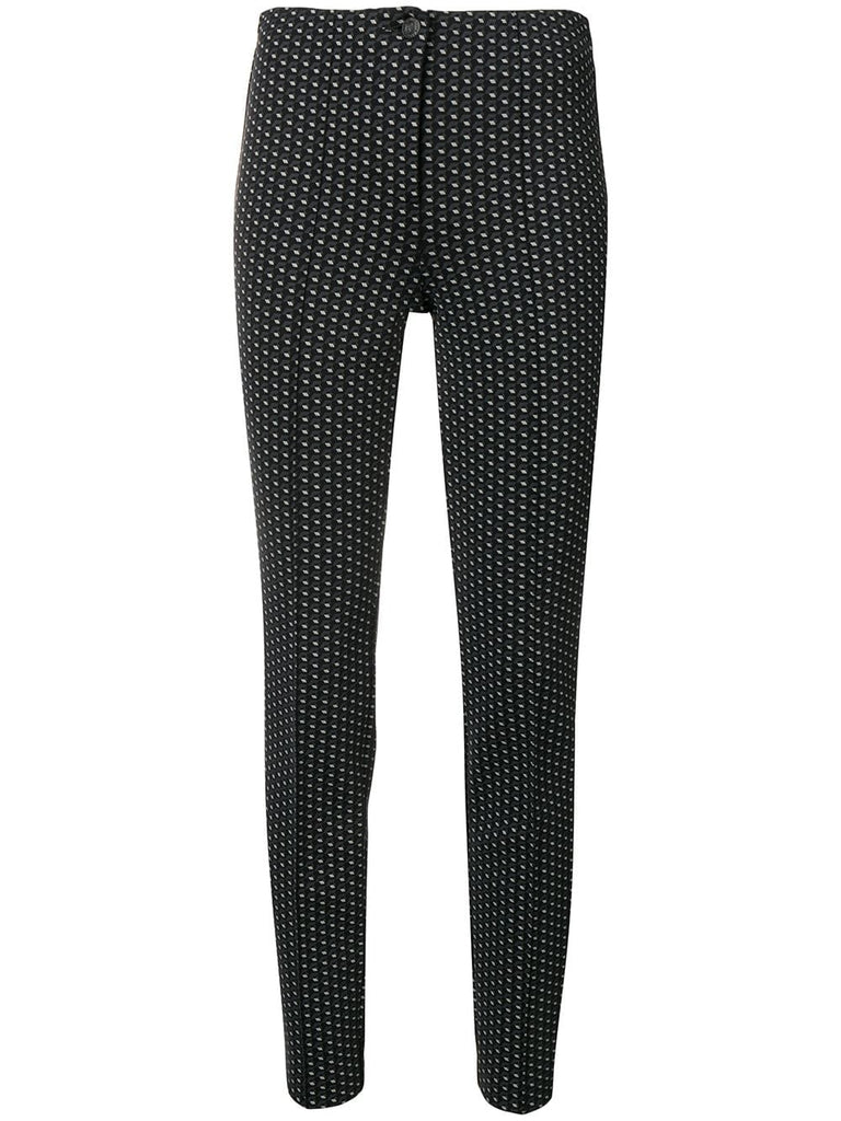 regular fit patterned trousers