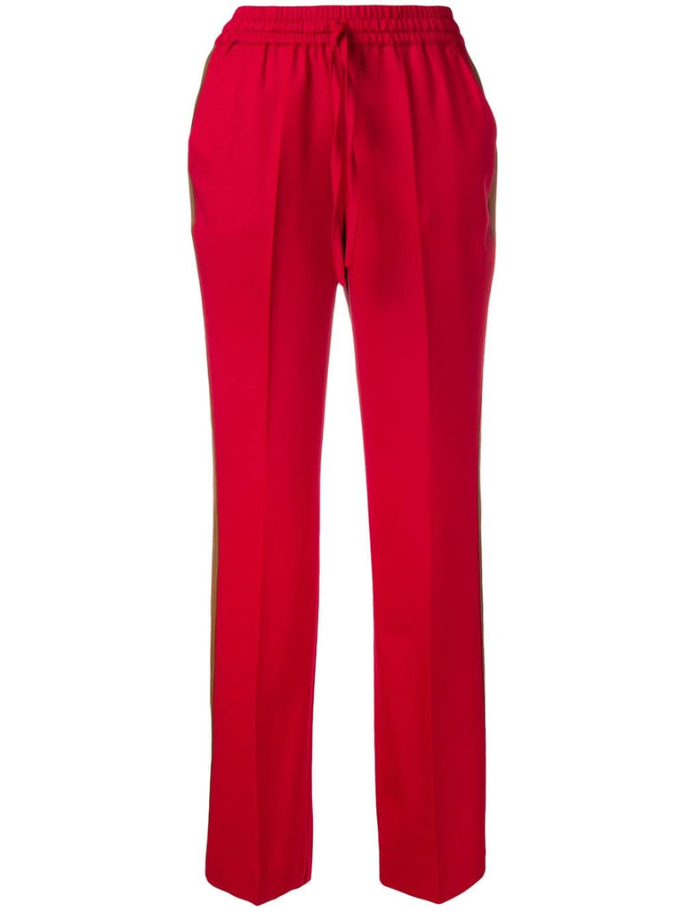 straight leg stripe trousers