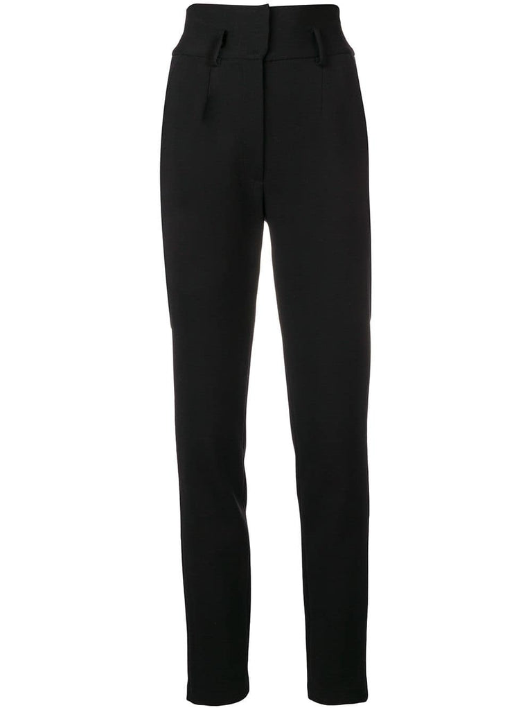 slim high-waisted trousers