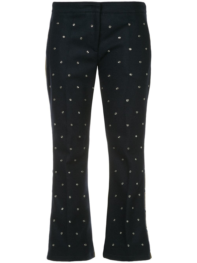 stud detailing flared trousers