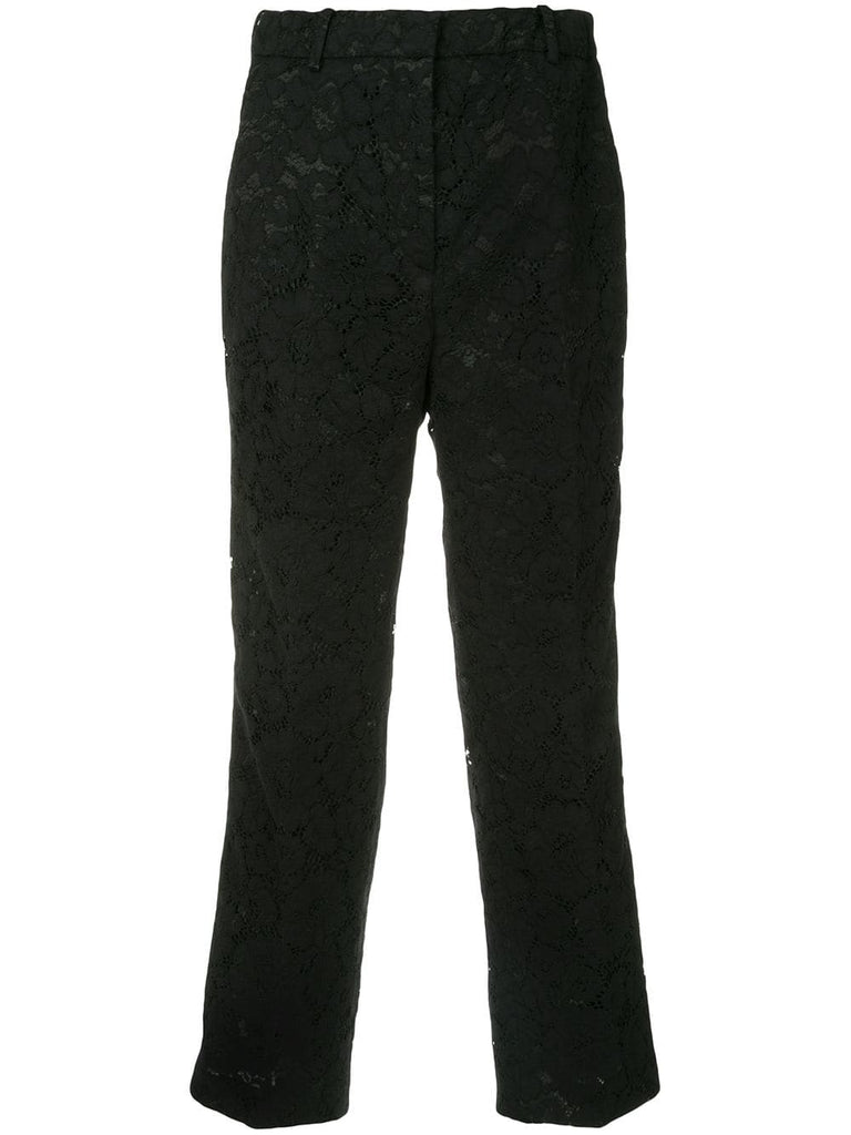 cropped lace trousers