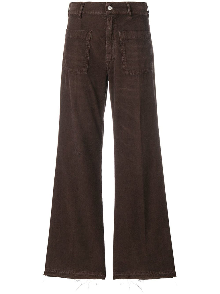 bootcut flared corduroy trousers