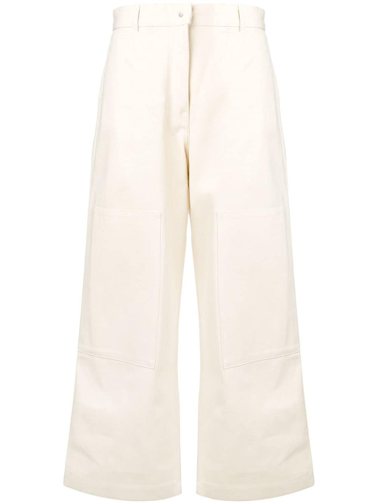 panelled cropped trousers