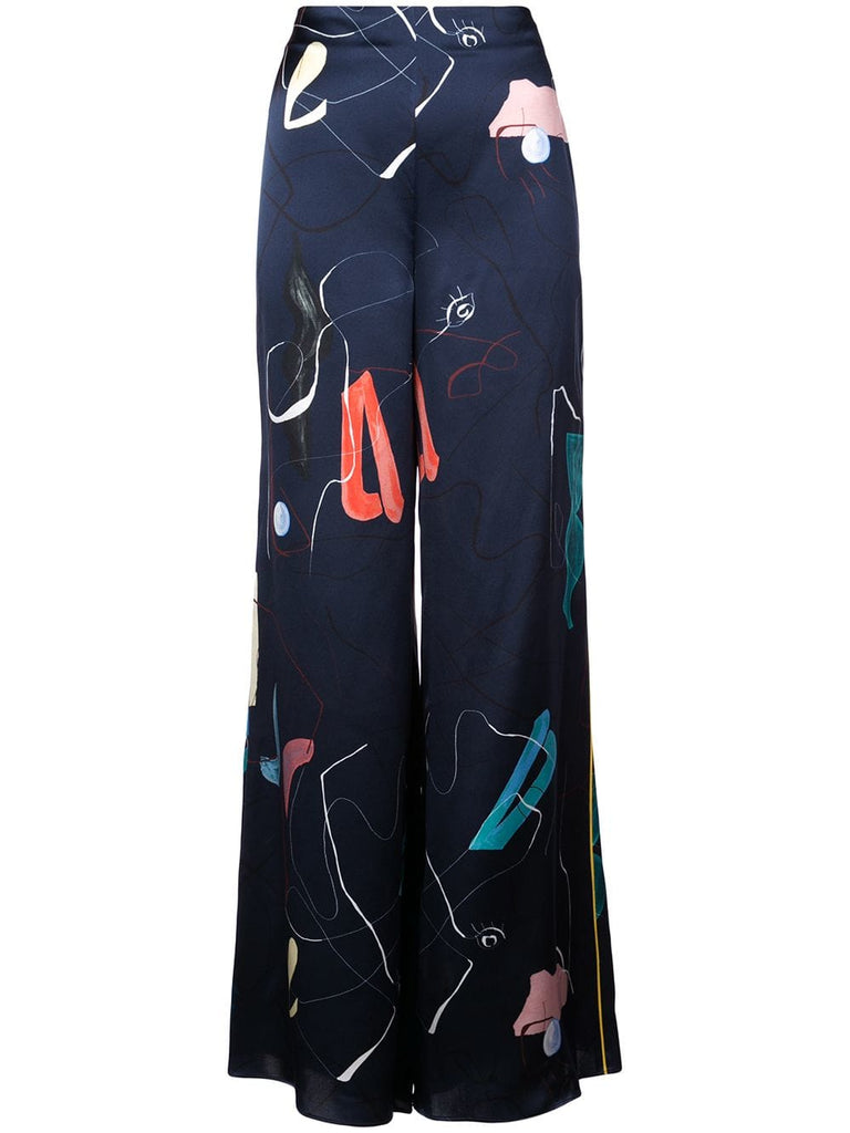 graphic print trousers