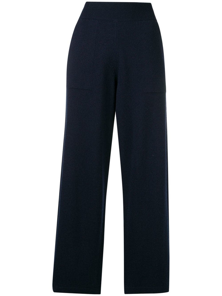 knitted flared trousers