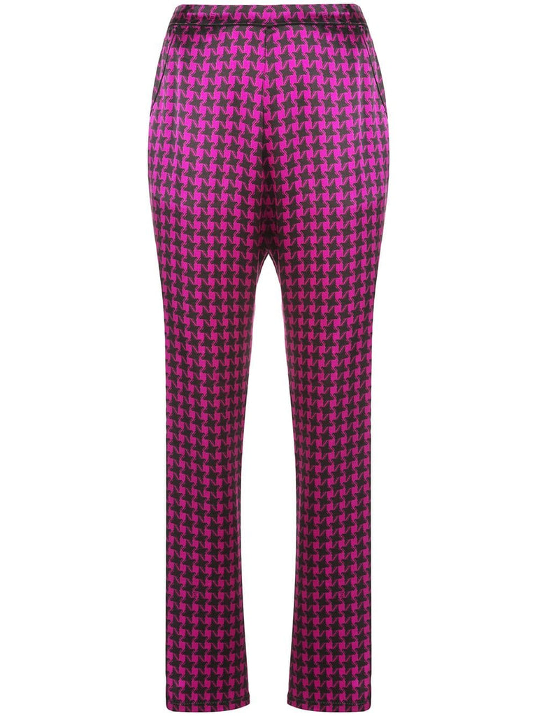 houndstooth tailored trousers