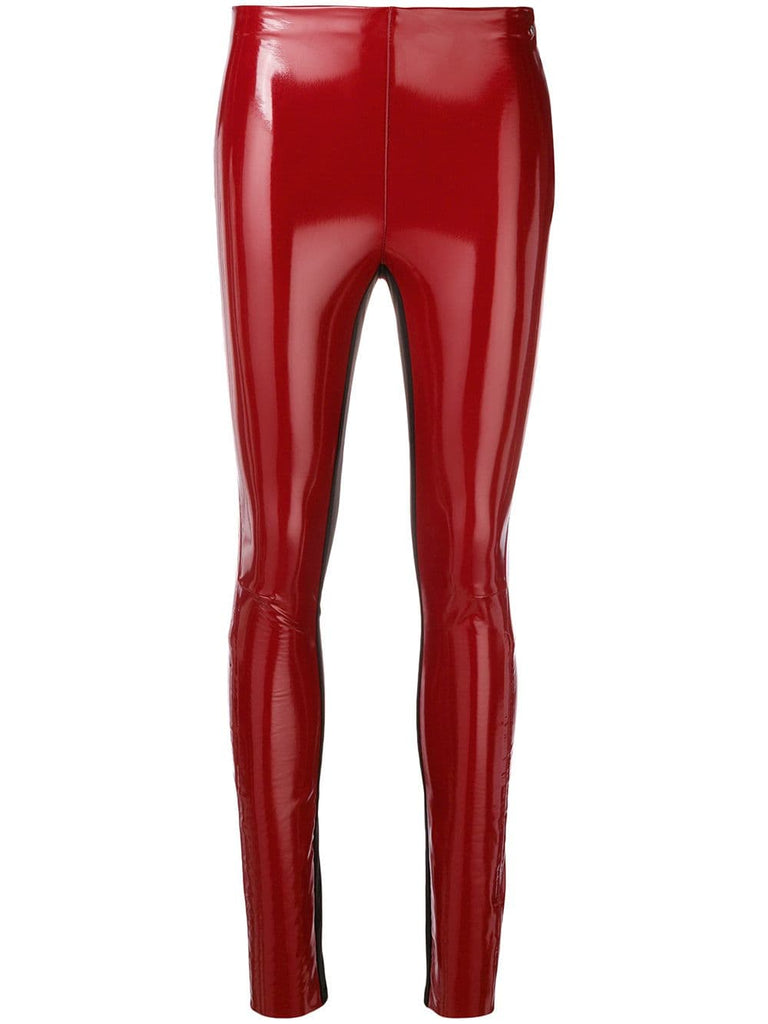 faux patent leather leggings