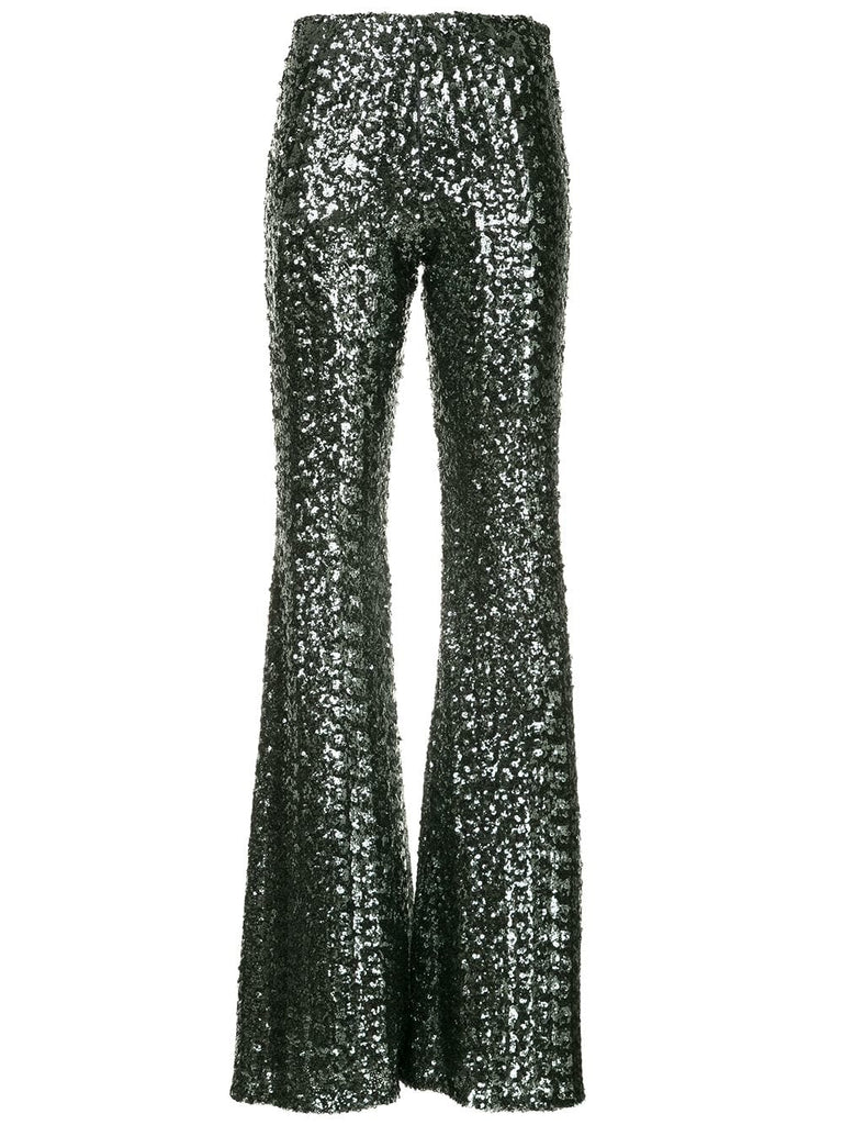 Harmon sequined flared trousers