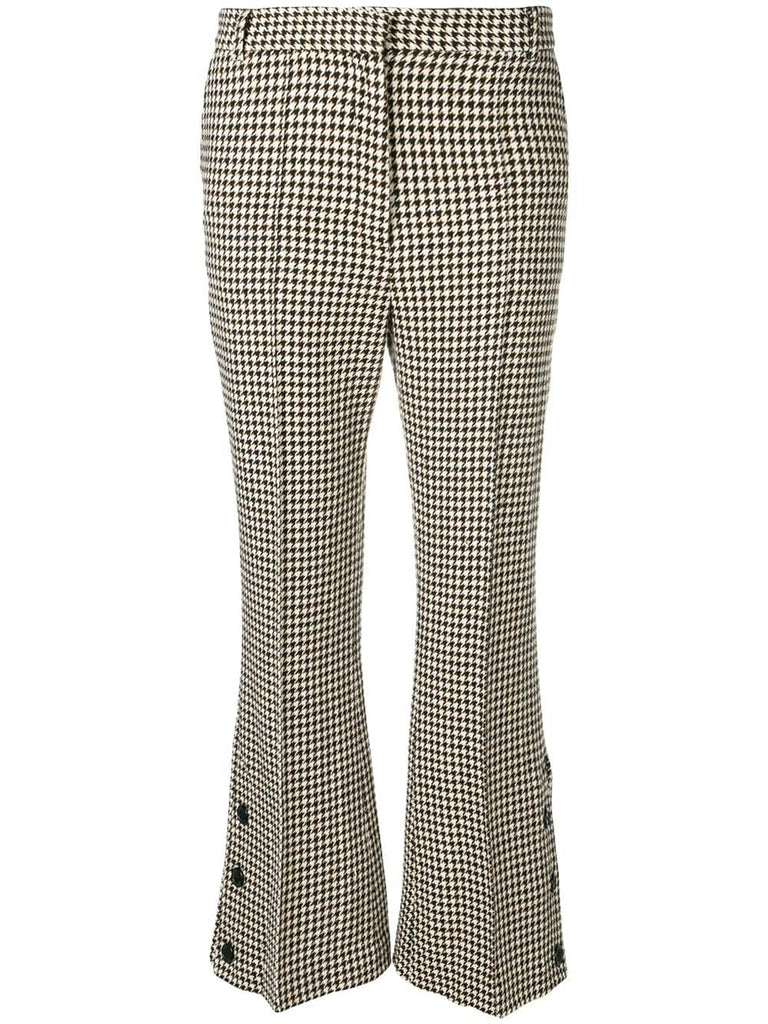 cropped houndstooth trousers