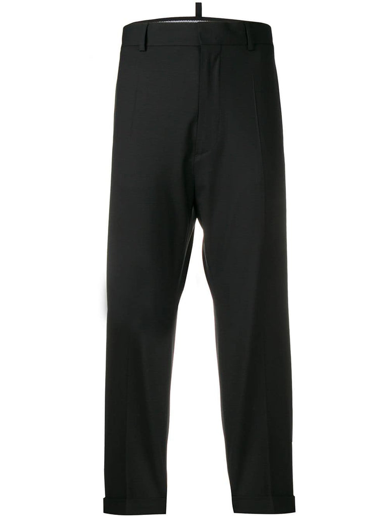 high-rise cropped trousers