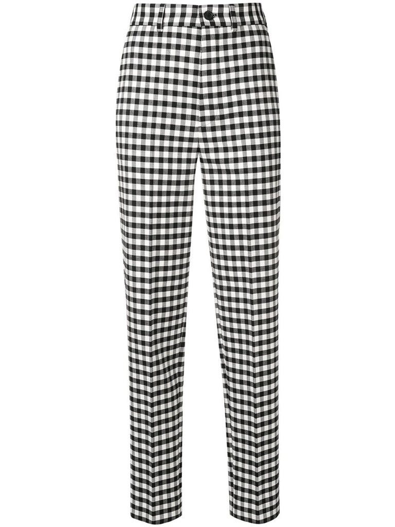 tailored gingham trousers