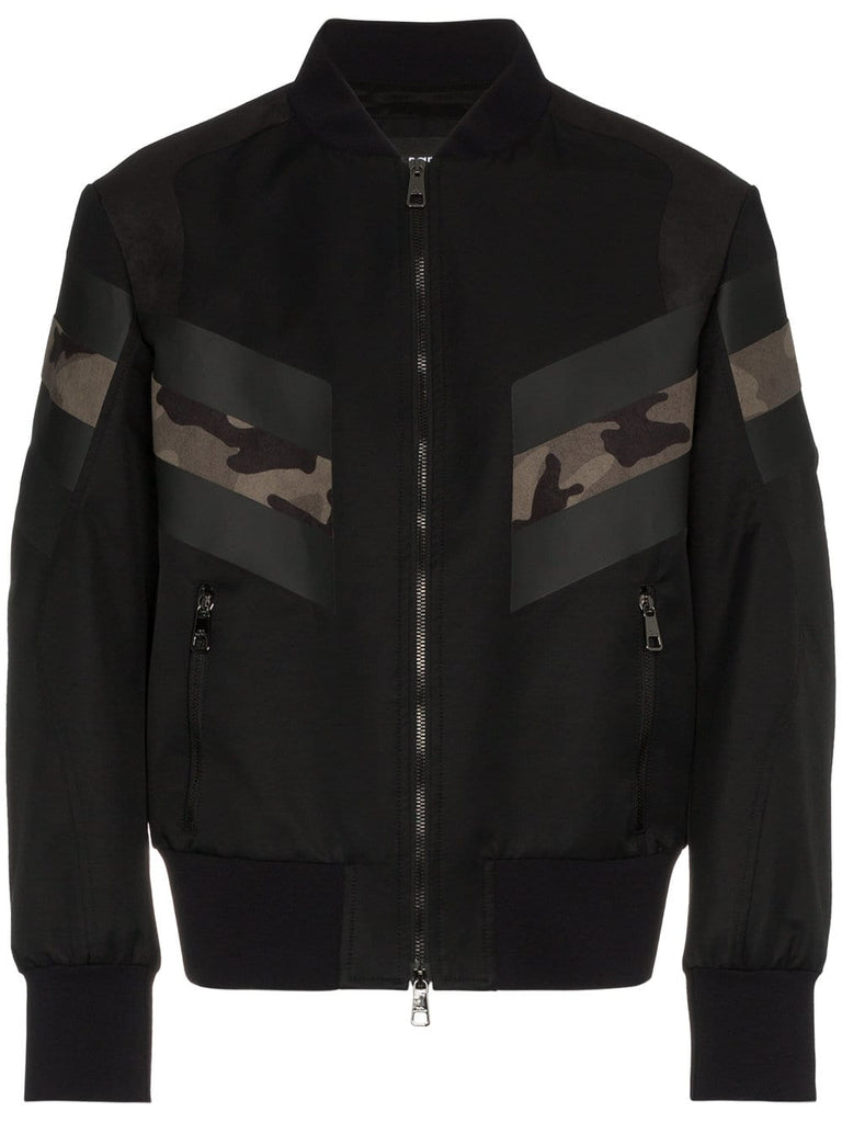 panelled bomber jacket