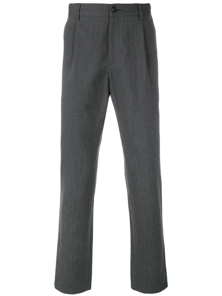 straight-cut formal trousers