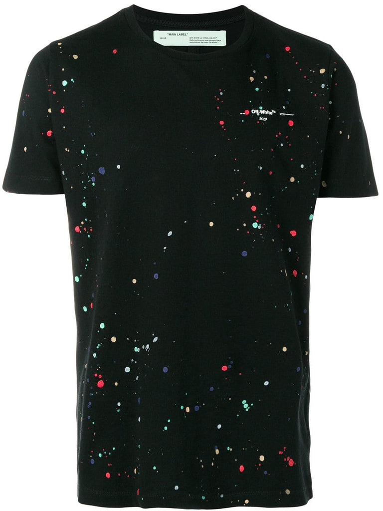 paint splatter slim fit T-shirt