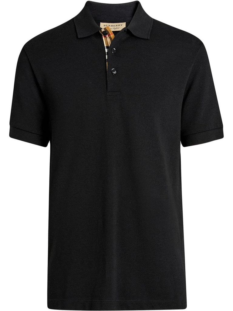 contrast collar polo shirt