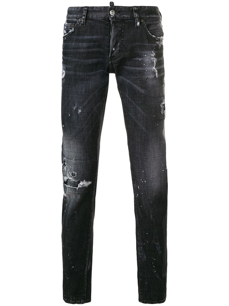 faded slim fit jeans