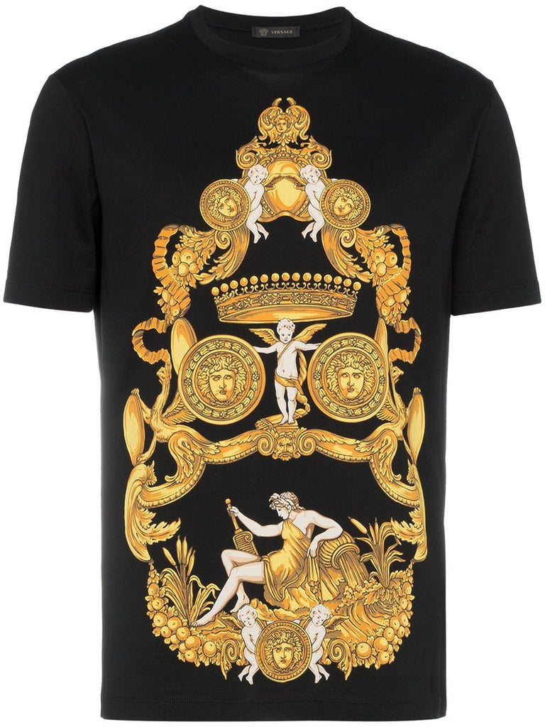 Medusa print cotton short sleeve t shirt