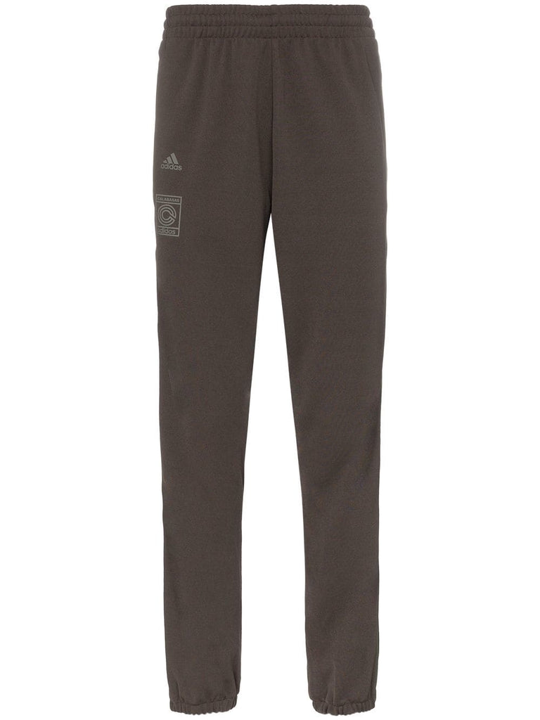 burgundy Calabasas stripe print sweat pants