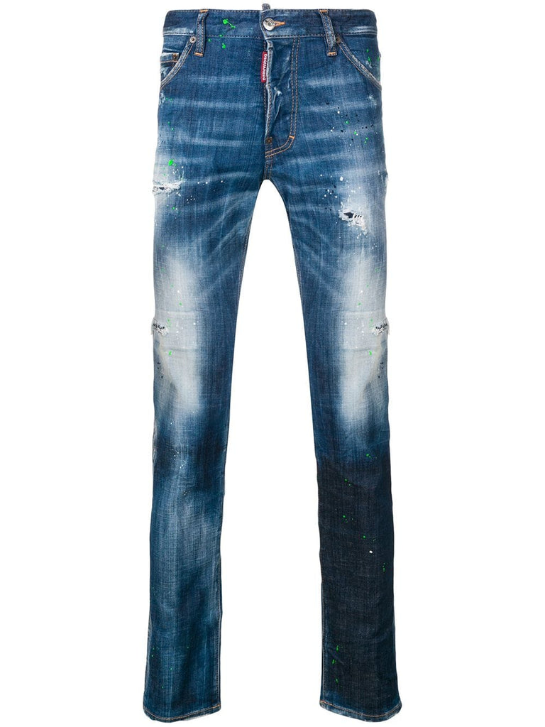 distressed regular jeans