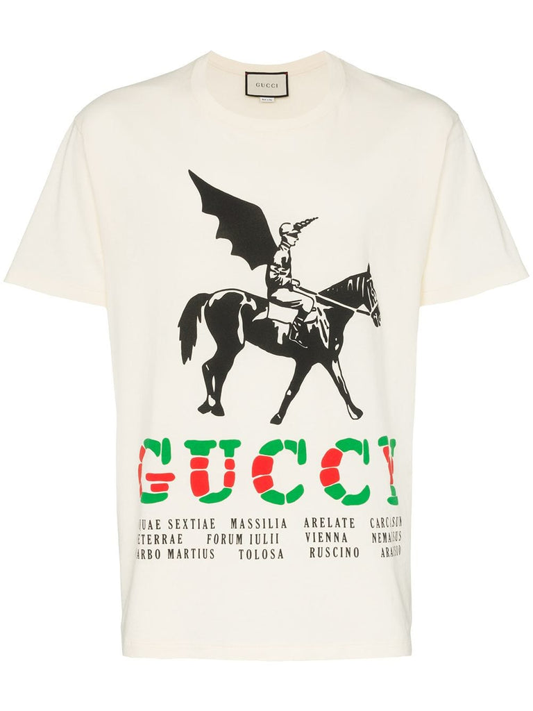 winged jockey Guccy logo T-shirt