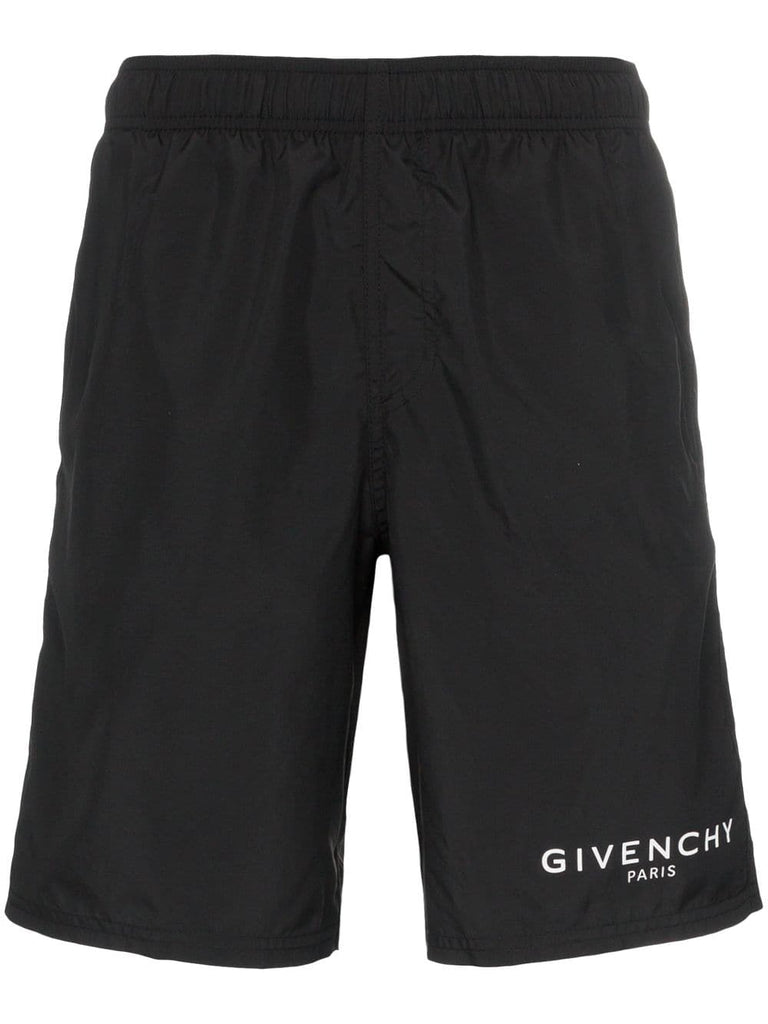 Long logo swim shorts