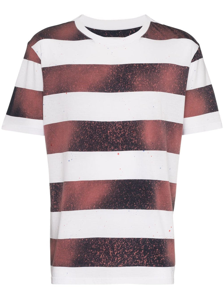 striped cotton blend t-shirt