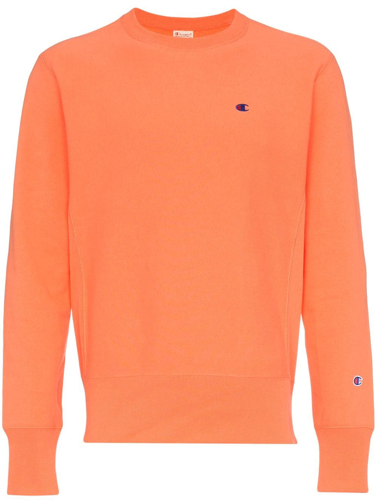 orange reverse weave sweatshirt