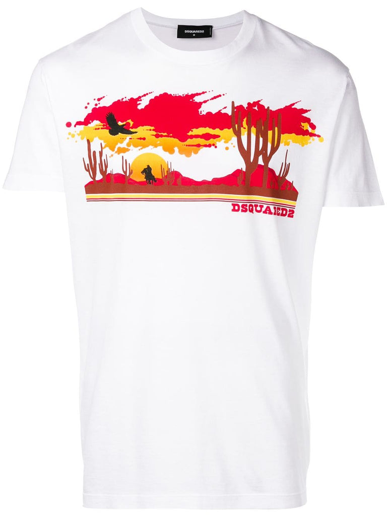 wild west print T-shirt