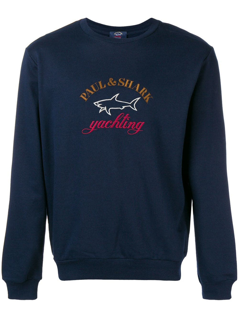 embroidered logo sweatshirt