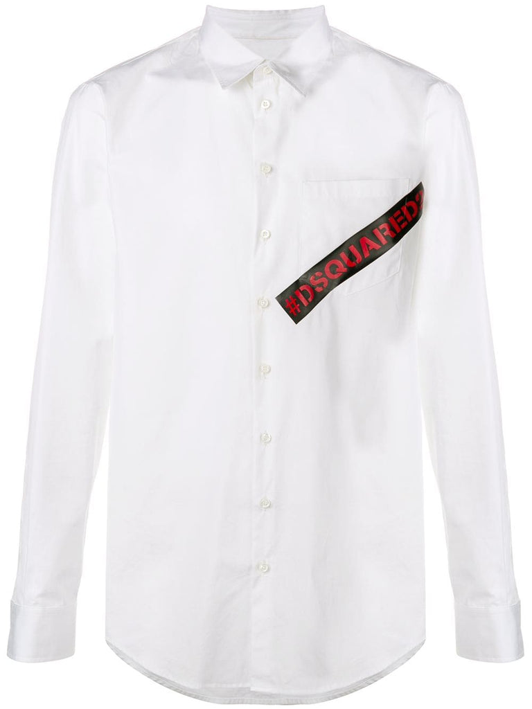 contrast logo shirt