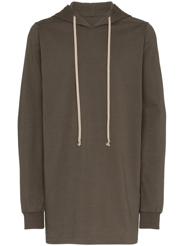 dark dust drawstring cotton hoodie