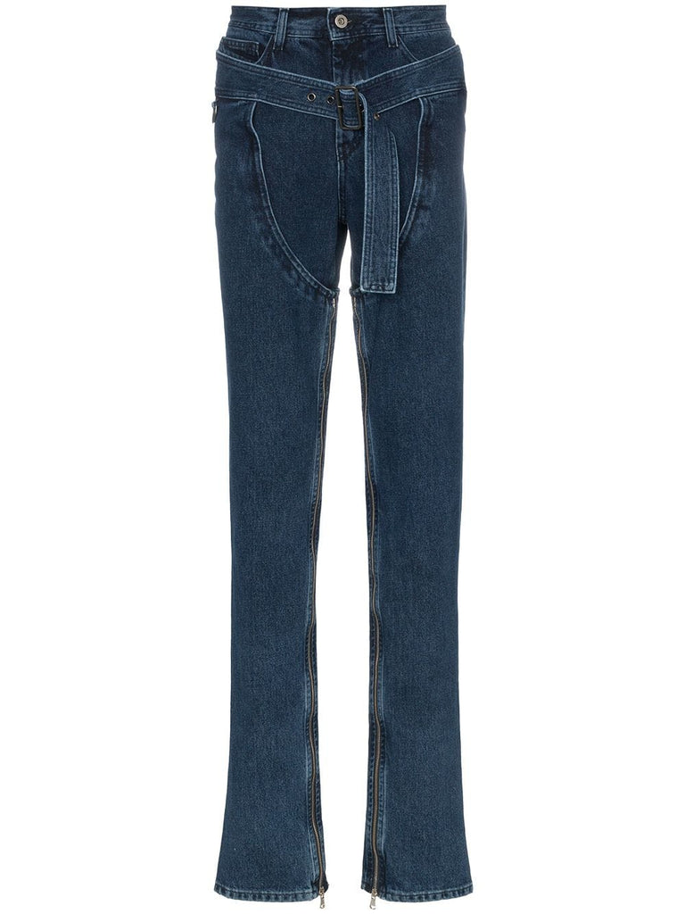 high-waisted skinny jeans