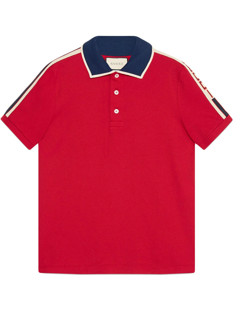 Red Gucci Stripe polo shirt