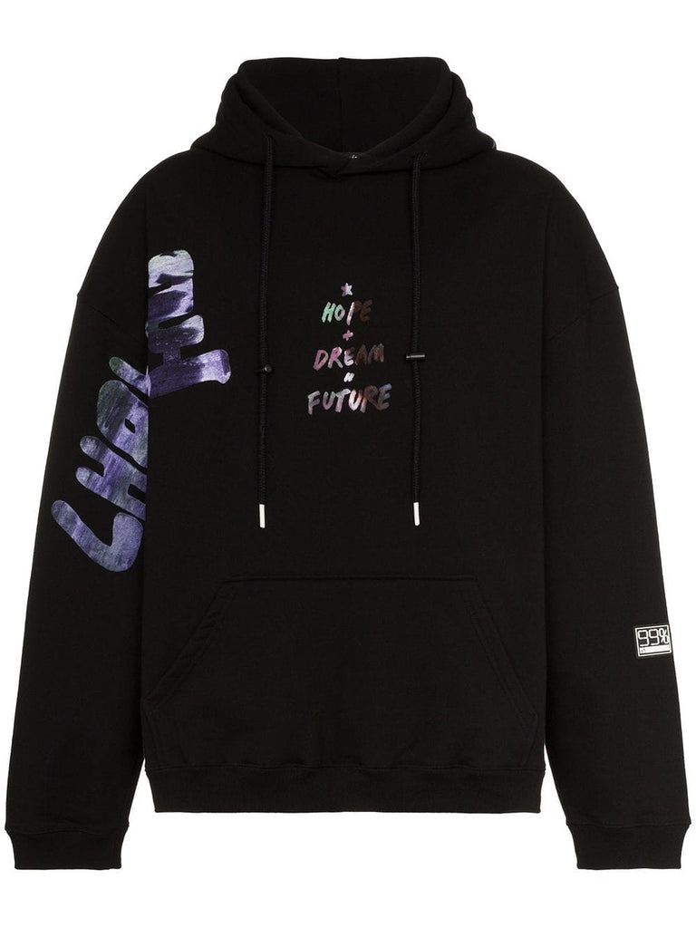 CSTM painted cotton hoodie