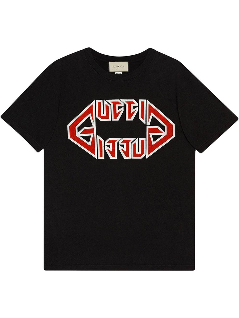 Oversize t-shirt with metal Gucci print