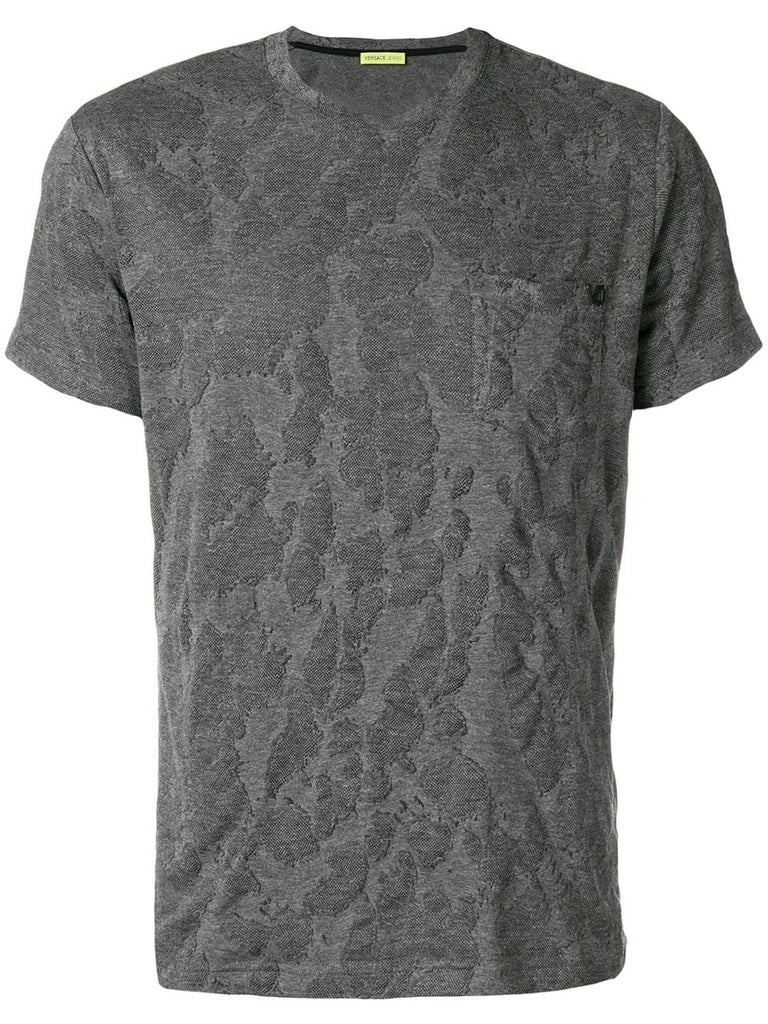 textured short sleeve T-shirt