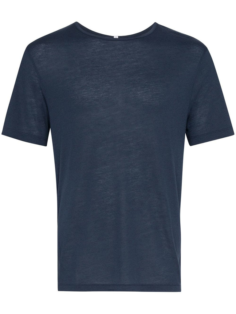 navy short sleeve cashmere blend t shirt