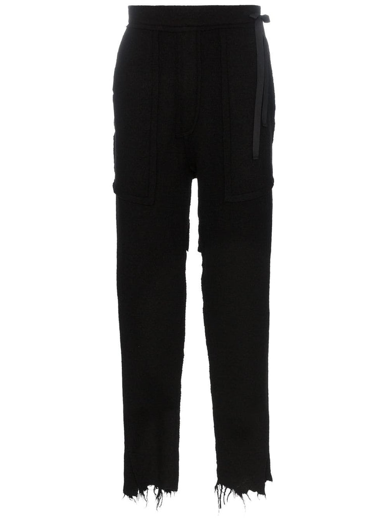 slip boiled wool trousers