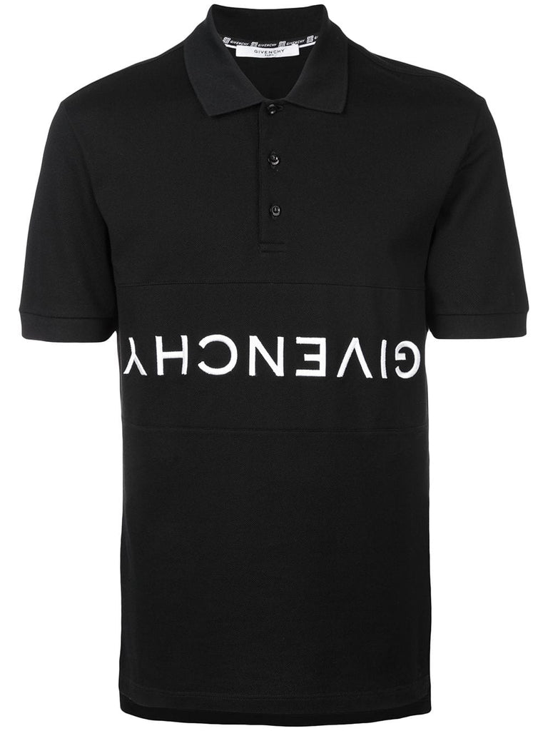 reverse logo polo shirt