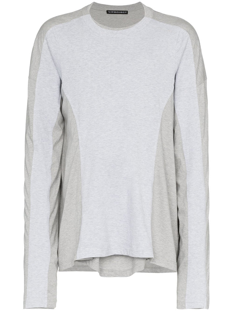 grey long sleeve double t-shirt