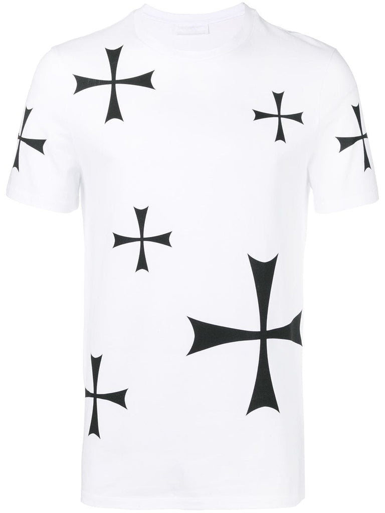 cross print T-shirt