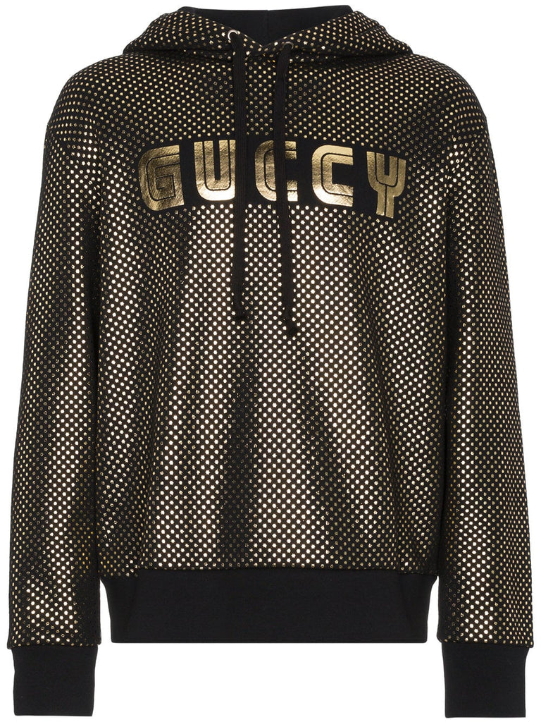 Guccy Logo Jersey Hoodie