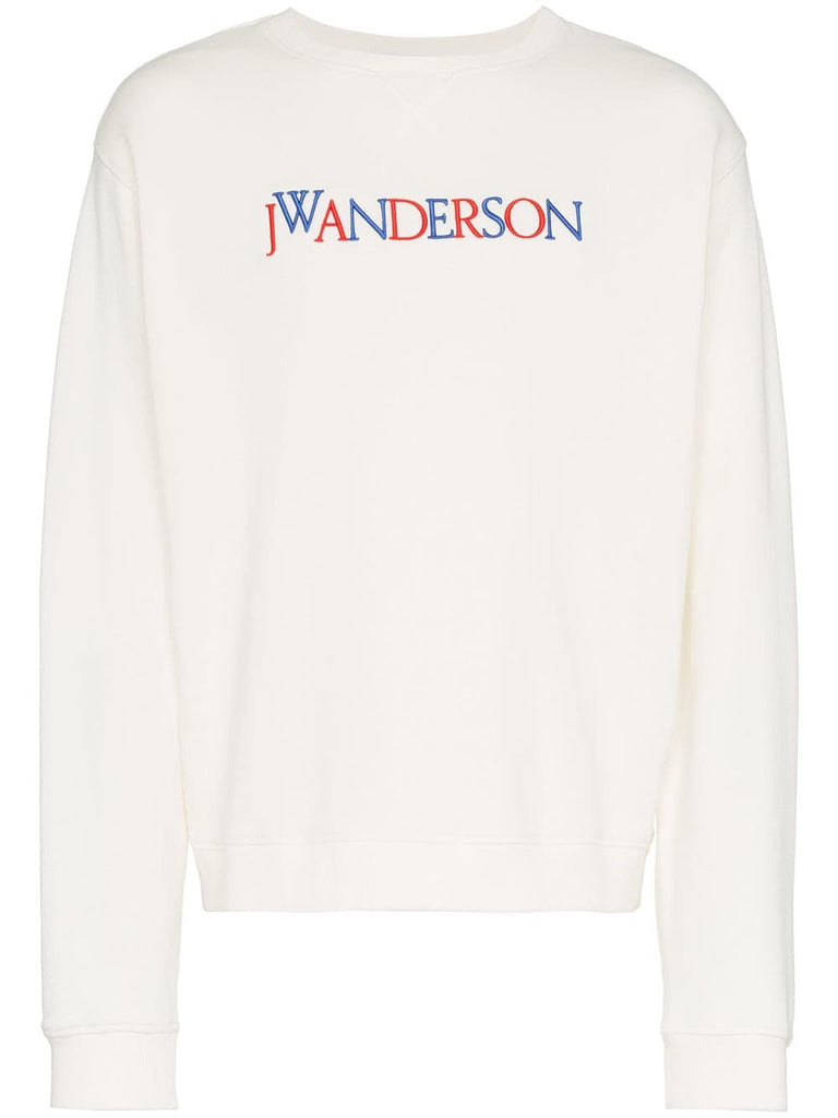 logo embroidered cotton sweatshirt