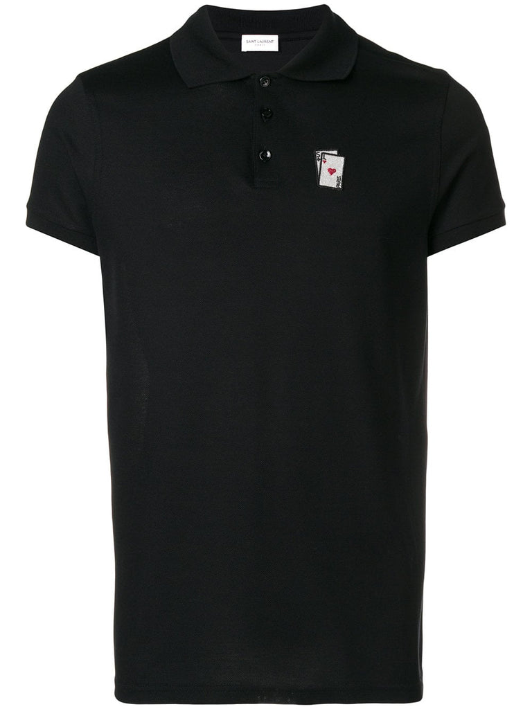 card embroidered polo shirt