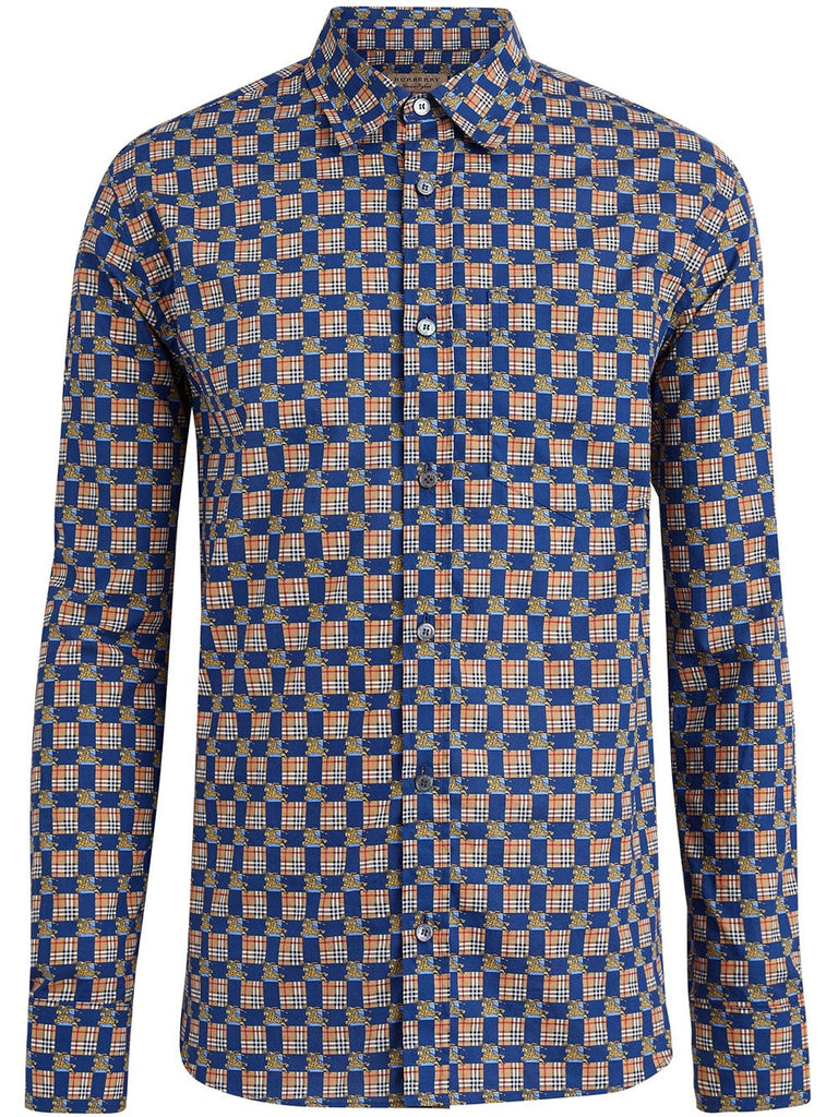 Tiled Archive Print Cotton Shirt