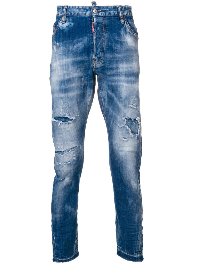 bleached denim jeans