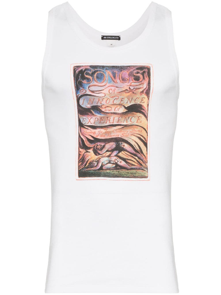 graphic print sleeveless t-shirt