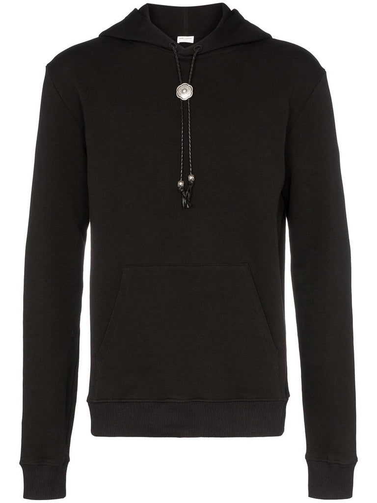 bolo tie detail hoodie